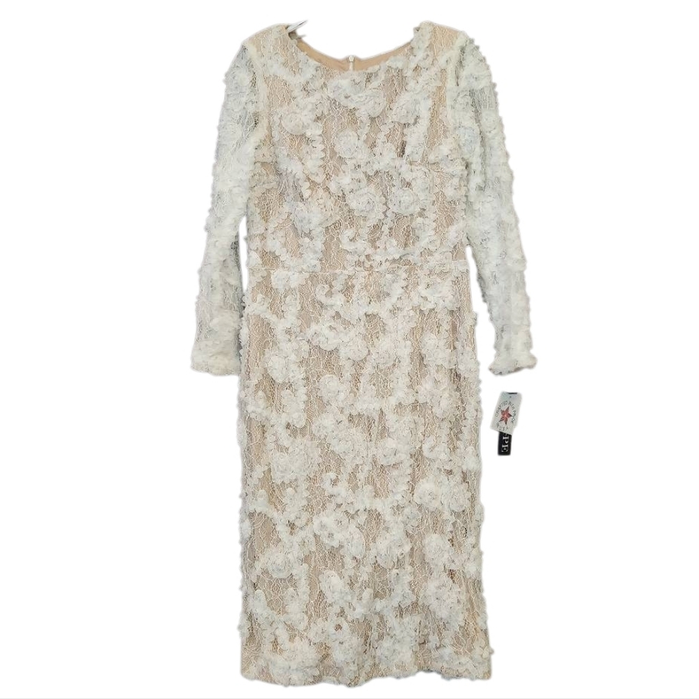 Xscape Floral Accent Shear‎ Dress Size 12